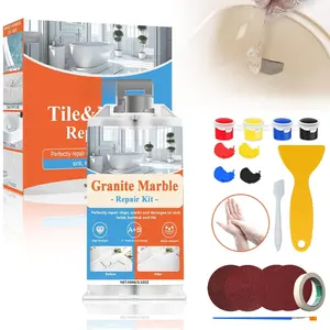 Marble Tile Repair Kit, Porcelain Tub Repair Kit  Leak-Proof for Fiberglass Shower, Granite, Ceramic Sink, Quartz, , Toilet, Floor Tile (4 Color)