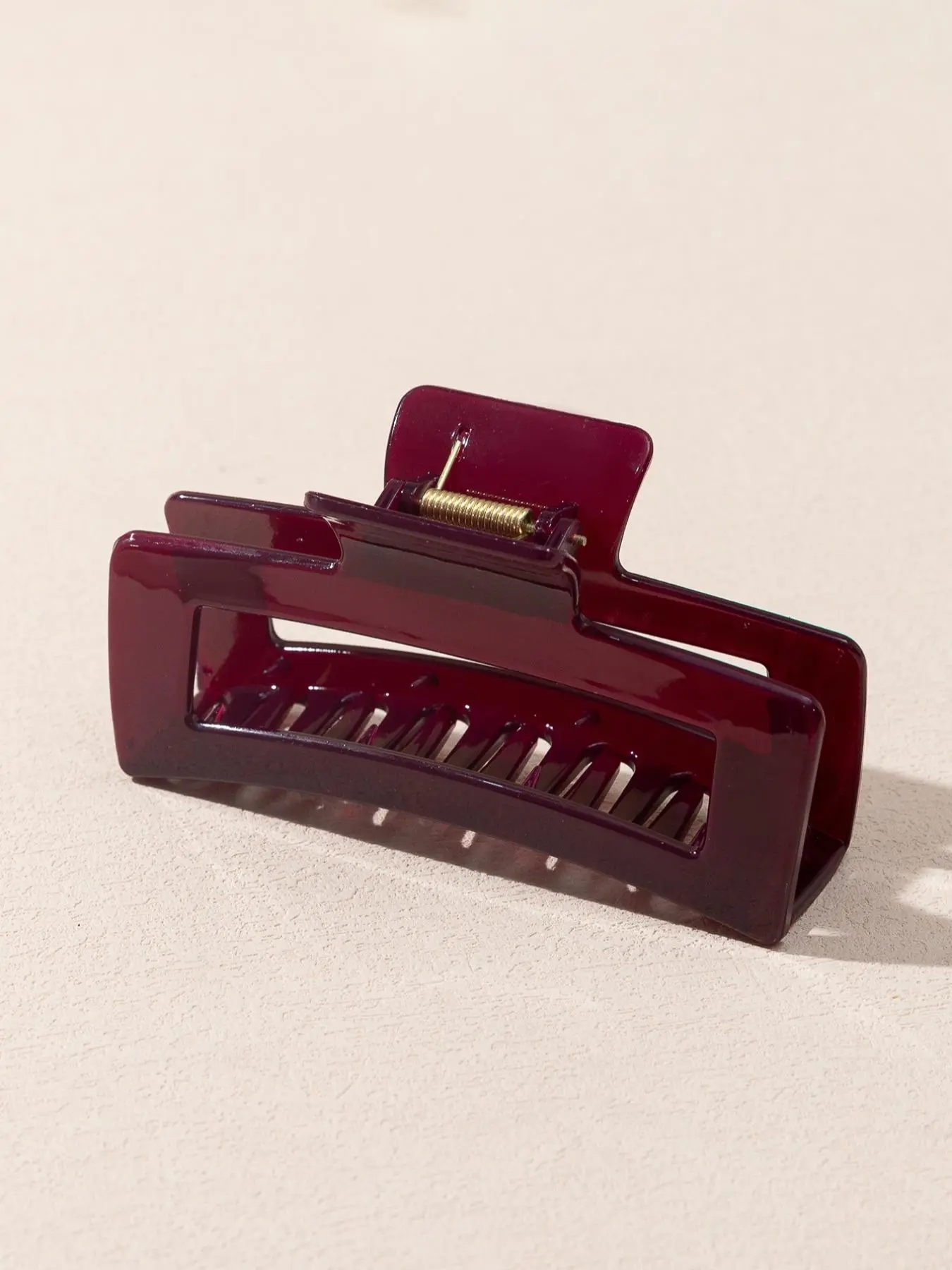 Solid Color Hair Claw for Women, Square Shape Hair Claw for Women Girl, Fashion All-match Hair Accessories for Daily Use