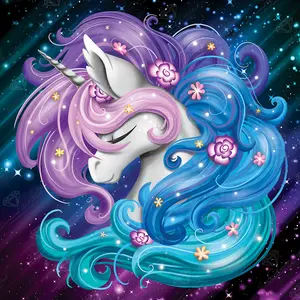 Aurora the Unicorn Diamond Painting Kit