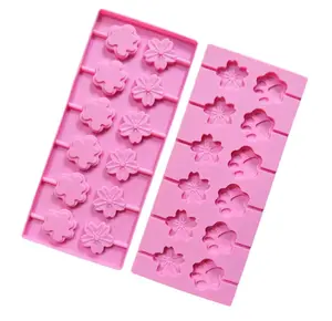 Paw Print & Sakura Flower Silicone Hard Candy Chocolate Mold