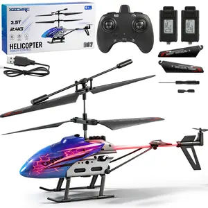 LED RC Helicopter for Kids Rc Airplane Trainer Led Light Remote Control Helicopter Toy with 2 Batteries 30Min Flight Rc Airplane Trainer Durable