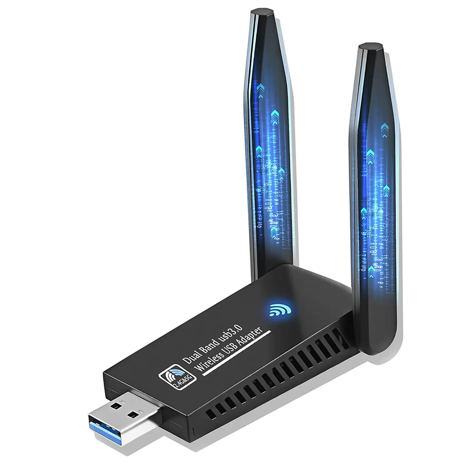 1300Mbps USB WiFi Dongle With Double Antenna, Dual Band 5GHz/2.4GHz High Gain Adapter for PC, Support Windows 11/10/8/7/Vista/XP, Wireless Adapter Dongle, USB WiFi Adapter for Desktop PC