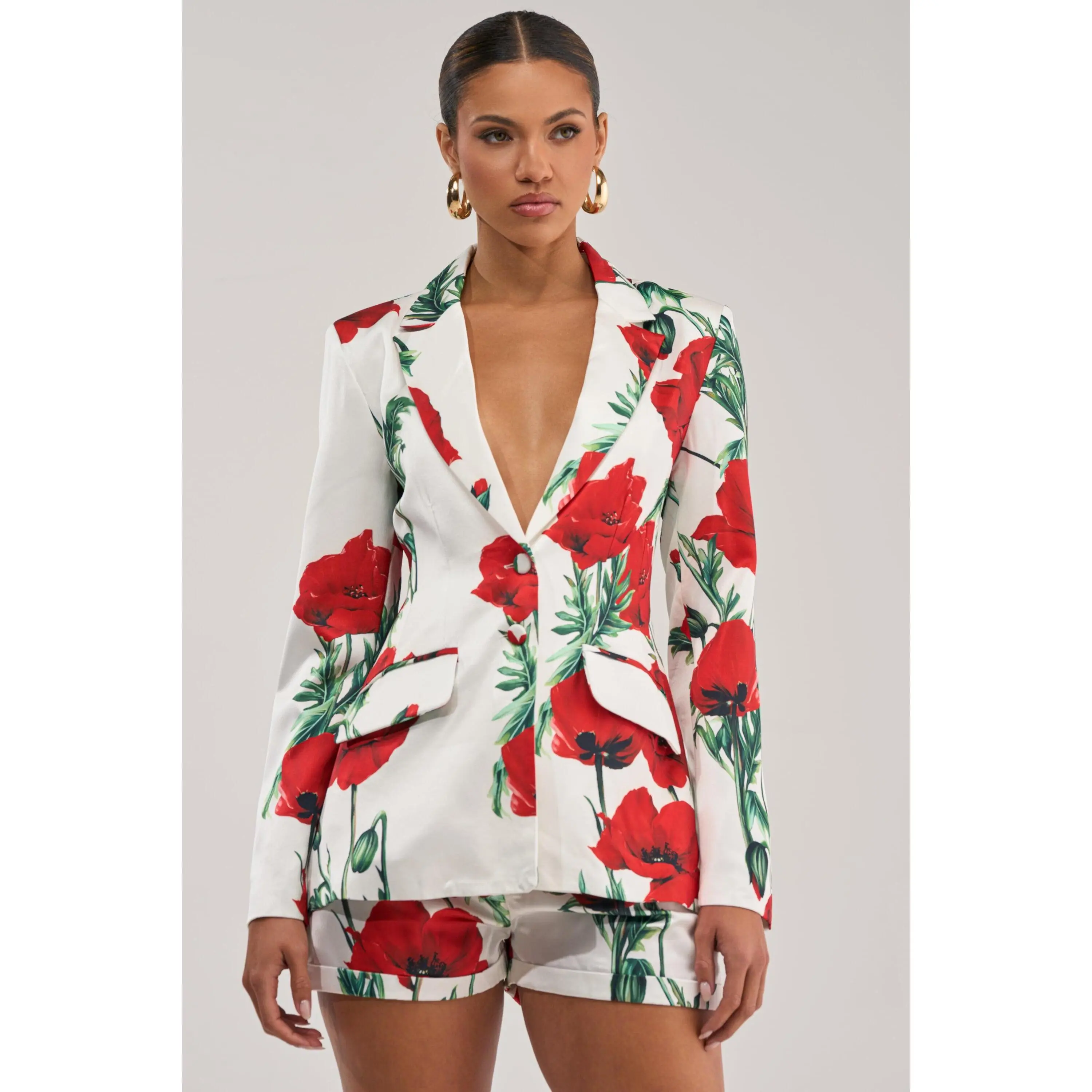 POPPY SATIN BLAZER POPPY SATIN BLAZER