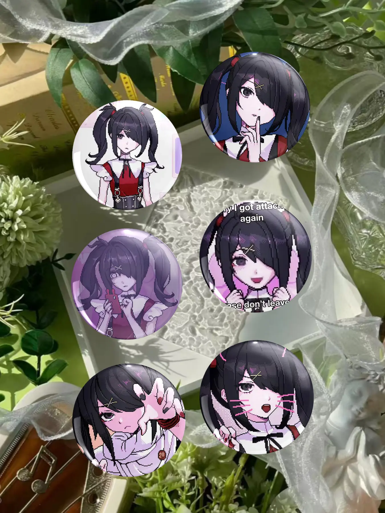 Anime Girl Character Badge Set, Cute Pin Brooch Collection, Decorative Accessories for Bags and Clothes, Creative DIY Gift Idea, Collectible Pins, Lapel Pin
