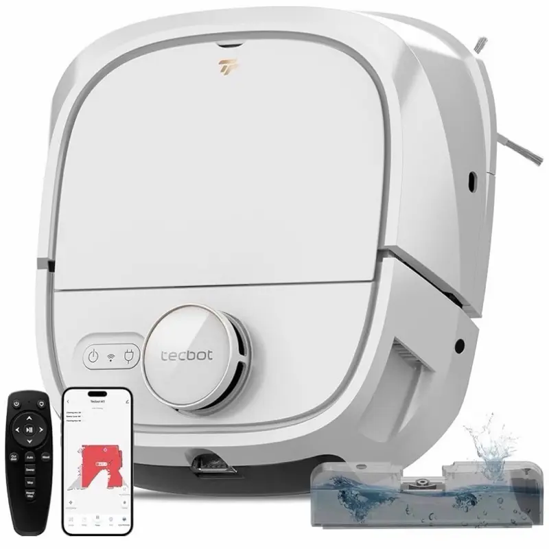 TECBOT Robotic Vacuum Cleaner and mop (M1 white)