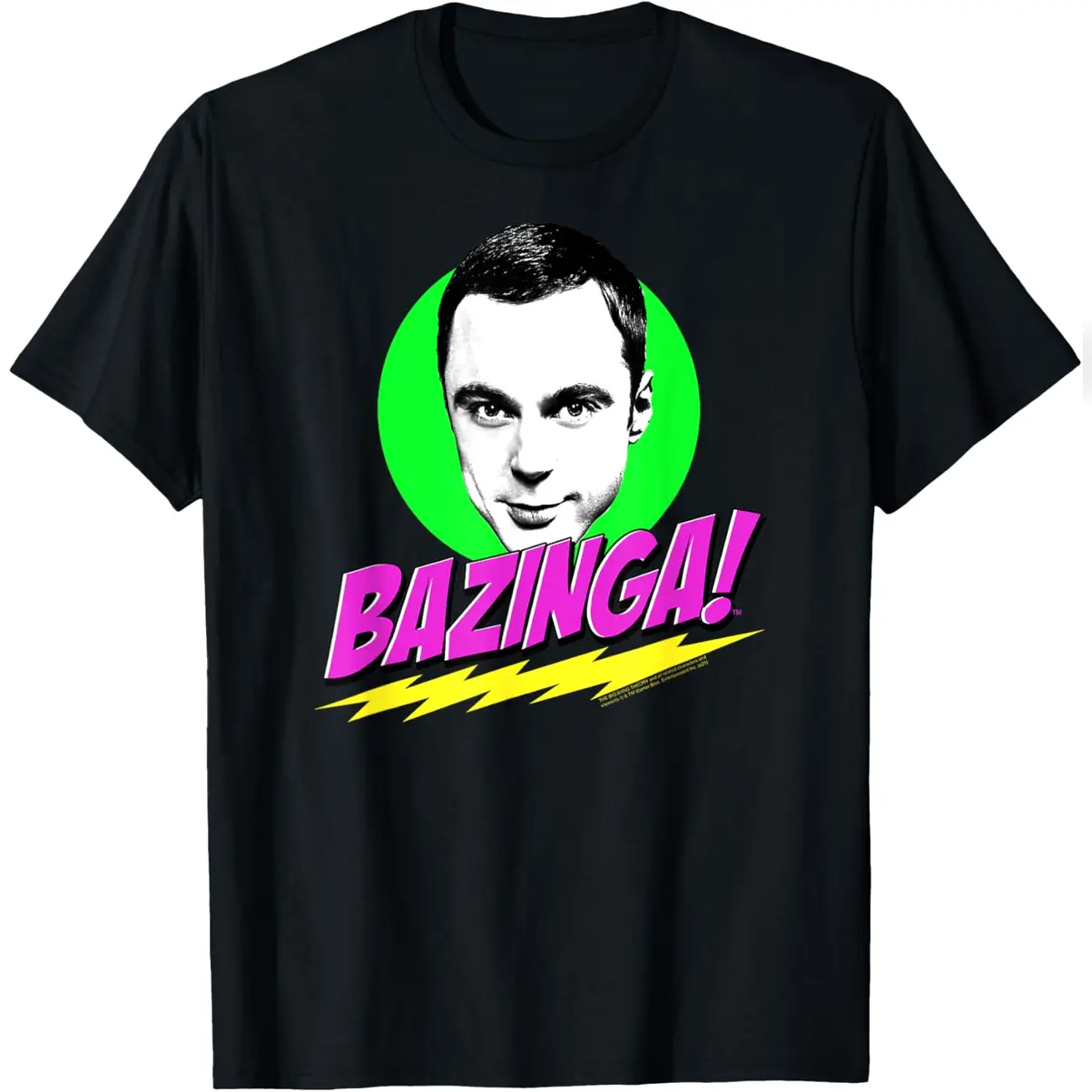 Women's Stylish Fashion Casual Graphic Tee - Big Bang Theory Bazinga Print, Unisex Stretch Light Soft Cotton Short Sleeve Round Neck Top for Office, Athletic Use, Lightweight
