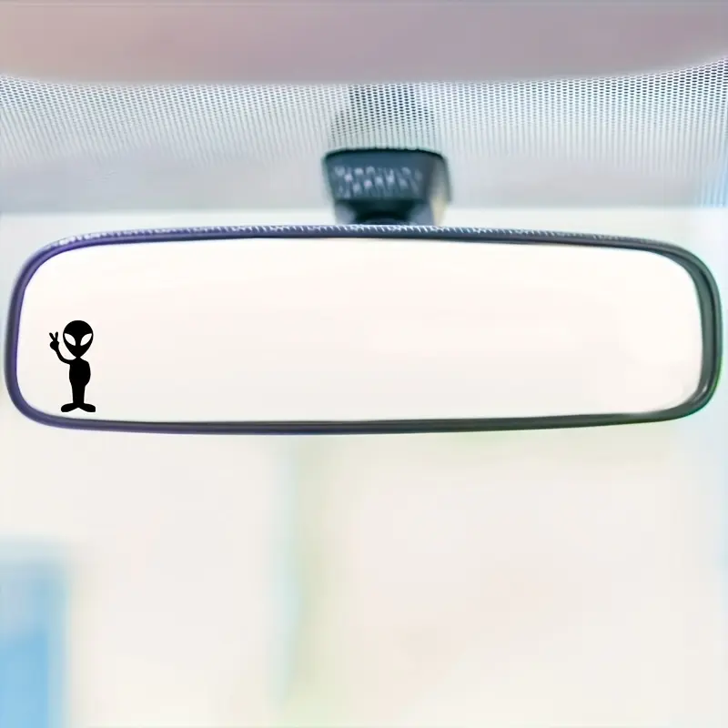 2PCS/SET alien mini decals, alien mini, rear view mirror stickers, mini decals, car stickers, Sticker for cars, Car Accessories