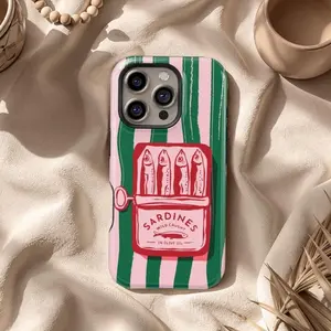 Retro Sardine Can Phone Case: Vintage Food Art Design Cover mc2001