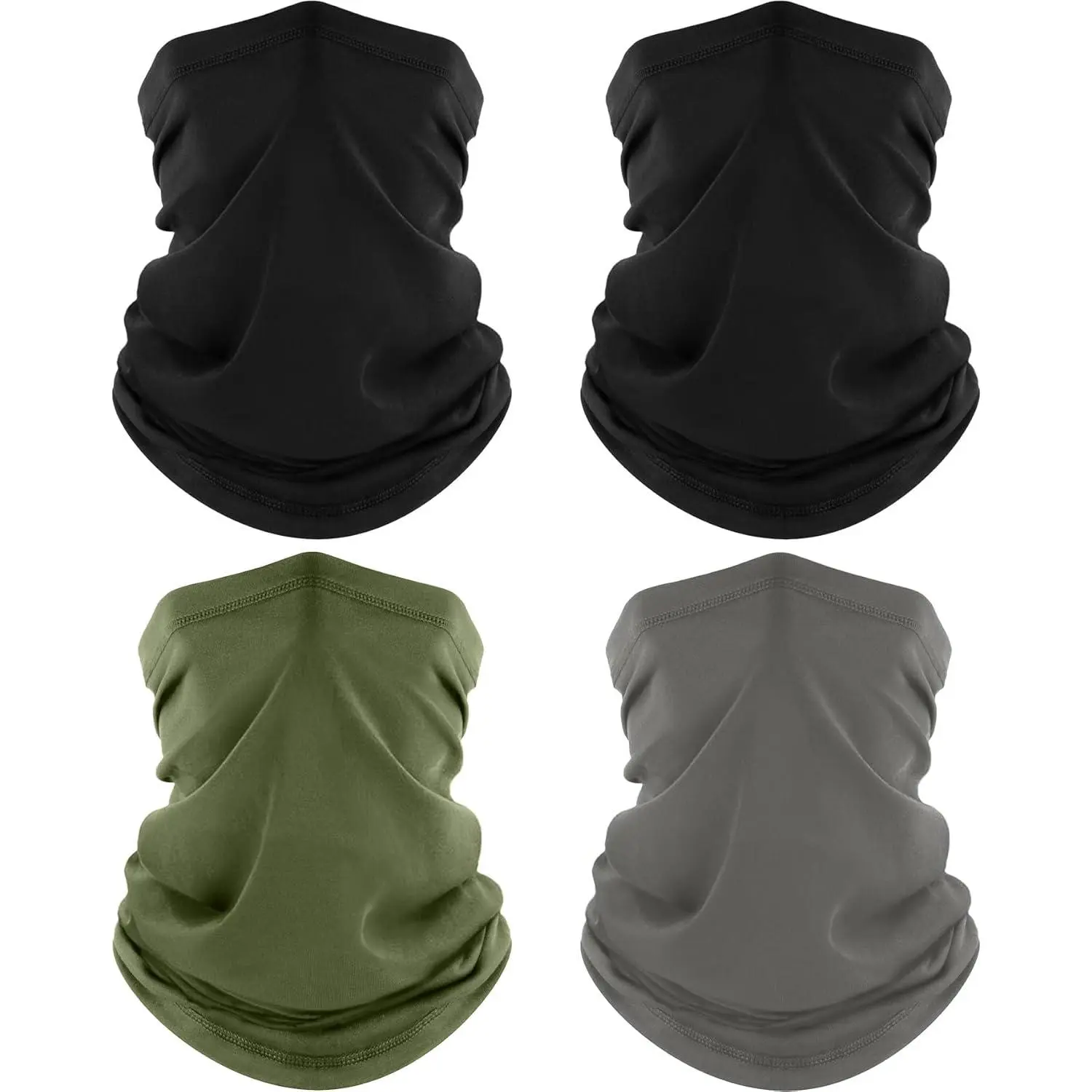 4 Pack  Gaiter, Cooling Breathable  Mask UV Protection Scarf Hiking Bandana for Men/Women