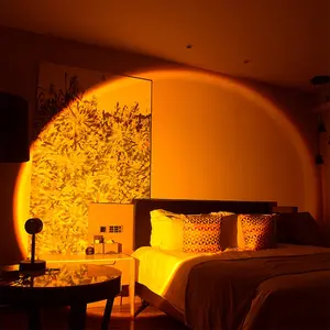 Sunset Projection Atmosphere Lamp, Multi-Color LED Night Light, USB Powered, Relaxing Bedroom Decor, Party Birthday Gift, Adjustable Atmosphere Light