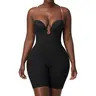 SHAPSHE Women's Elegant Fashion Shapewear Bodysuit, Chic Backless Deep U Plunge Spandex with Tummy Control, Built-in Bra, Hook-and-Eye Closure, 3/4 Coverage, Adjustable Strap, Valentine's Day & Back to School Outfit