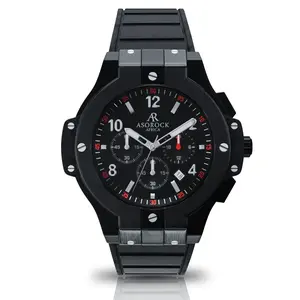 ASOROCK ALL BLACK SPEEDRACER 2.0 with Black Dial, Black Strap, and Red Hands ASOROCK ALL BLACK SPEEDRACER 2.0 with Black Dial, Black Strap, and Red Hands