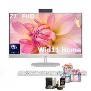 HP - 27" Full HD Touch-Screen All-in-One with Adjustable Height - Intel Core Ultra 7 155U 2023 - Win11 Home - 32GB Memory - 1TB SSD - Shell White - Bundle Accessory