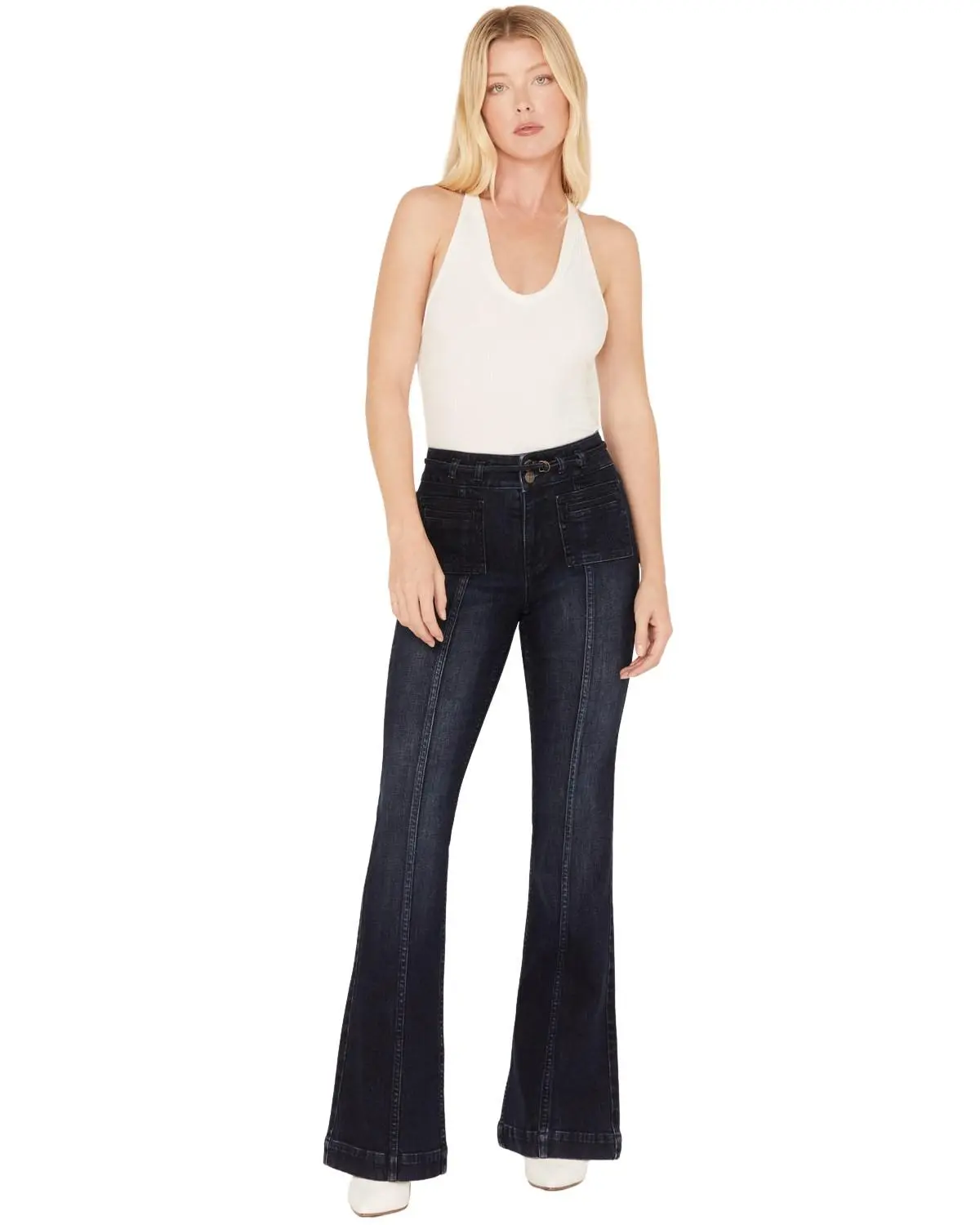 Shyanne Women's Dark Wash Trouser Jeans - Swho22j71-Dkw
