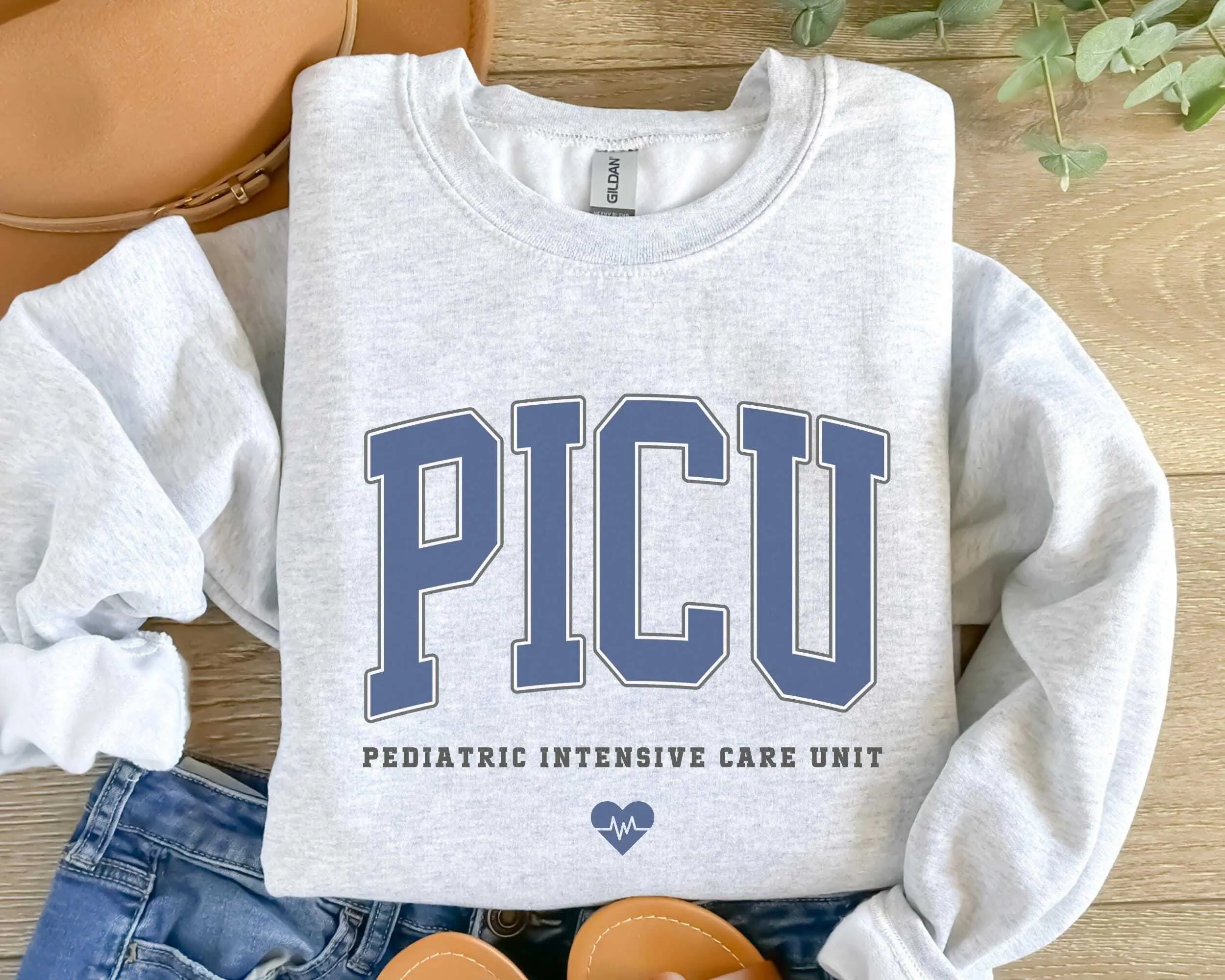 PICU Nurse Laboratory T-SHIRT / Sweatshirt , Pediatric Intensive Care Unit , Pediatric ICU Nurse , Picu Grad Gifts, PEDS Nursing Team, Clothes Sleeve