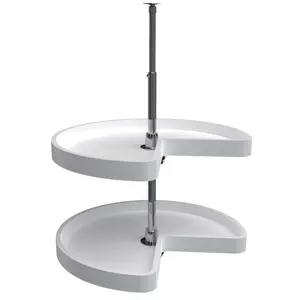 Rev-A-Shelf 24 Inch Kidney Lazy Susan Corner Wall Cabinet 2-Shelf, 6472-24-11-52