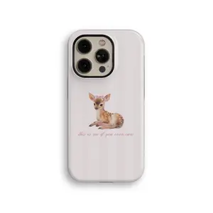 Baby Deer Tough iPhone Case - suitable for Samsung Galaxy 23 24 25 5G iPhone 17 ProMax Air 16 plus cases  15 pro max 14, 13, 12 with screen protector |   Beautiful phone case |   Shockproof protective case |   Smart  phone case |   a gift for girls.