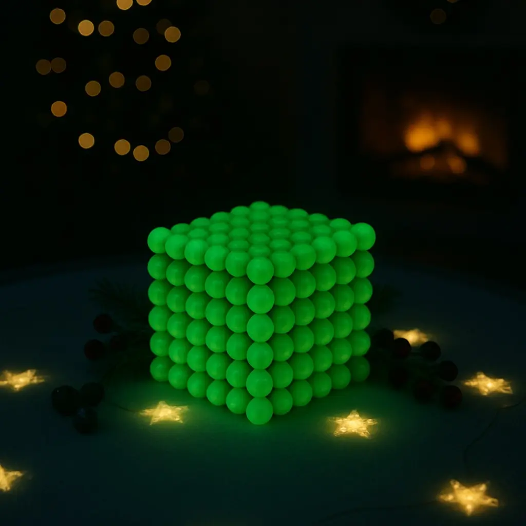 Fluorescent Green Home Art, DIY Holiday Decorations Set, Holiday Ornaments For Creative Builds