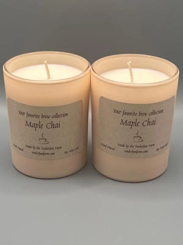 Maple Chai Handmade Coffee Candle - Decorative Candle for Home or Office Use - Ornaments