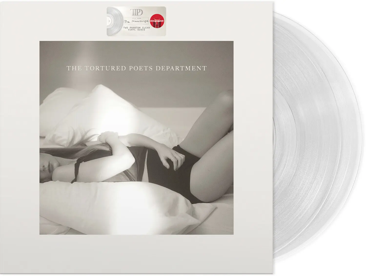 Taylor Swift - The Tortured Poets Department + Bonus Track “The Manuscript” (Target Exclusive)  [VINYL RECORD - LP] Bonus Tracks, Clear Vinyl