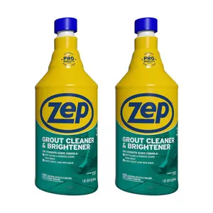 ZEP 32 fl. oz. (2 PACK) Grout Cleaner, Grout Brightener, Tile Grout Stain Remover, No-Scrub Grout Cleaner, Professional Grout Cleaner, Acid-Based Grout Cleaner, Colored Grout Cleaner, ZEP Grout Cleaner.