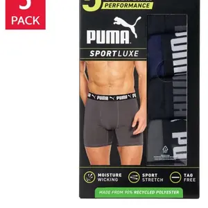 PUMA Men's Boxer Brief, 5 pack size S/M/L/XL PUMA Men's Boxer Brief, 5 pack size S/M/L/XL