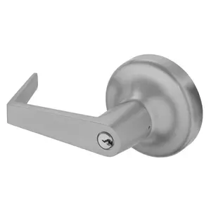 Yale Augusta Key in Lever Classroom Rose Exit Device Trim - Aluminum