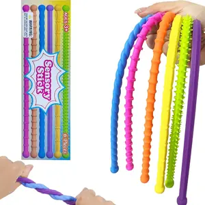 Children Sensory Autism Toy, Textured Elastic Stress Relief Fidget Stress Anxiety Toy, Special Needs Sensory Toys for Kids, Boys Girls, Christmas Stocking Gift, Stress Relief Fidgeting