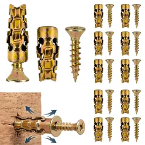 6×14mm Short Expansion Screw Set, Door Hinge Thread Repair Screws, Short Expansion Wall Anchors, Cabinet Hinge Repair Kit to Stop Sagging, 30/60 Sets Heavy-Duty Fasteners fathersdaygift fathersdaygift
