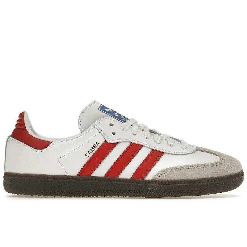 adidas Men's Samba OG White Better Scarlet Soccer Shoes, from StockX