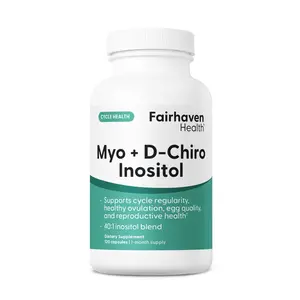 Fairhaven Health Myo + D-Chiro Inositol 2000mg Myo-Inositol & 50mg D-Chiro Inositol 40:1 Ratio for Fertility Support Healthy Hormone Balance & Cycle Regularity