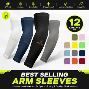 ARMORAY Arm Sleeves for Men & Women - Tattoo Cover Up - Cooling Sports Sleeve for Basketball Golf Football - Compression Arm Sleeves for Enhanced Performance