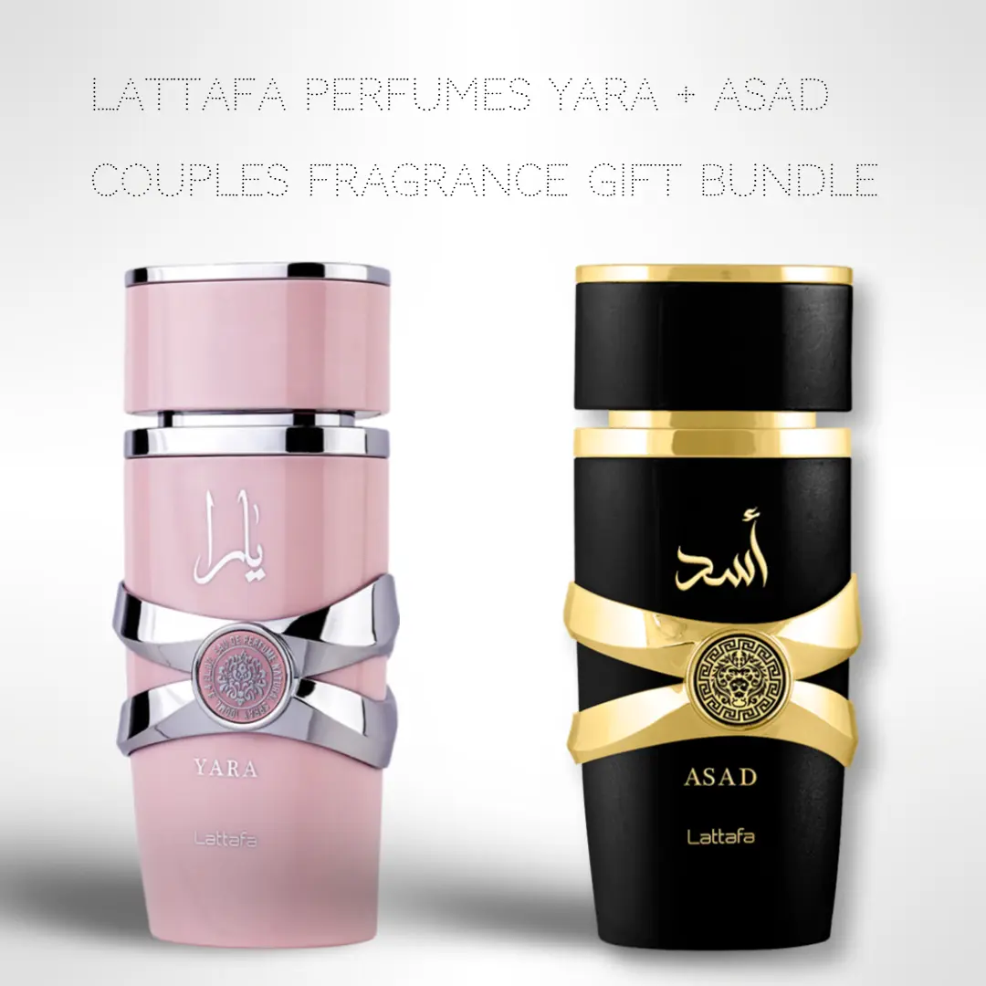 Lattafa Perfume Yara + Asad 100ml (3.4 Fl oz) Long Lasting Perfume - Value Bundle - Couples Fragrance Gift Bundle, Edp
