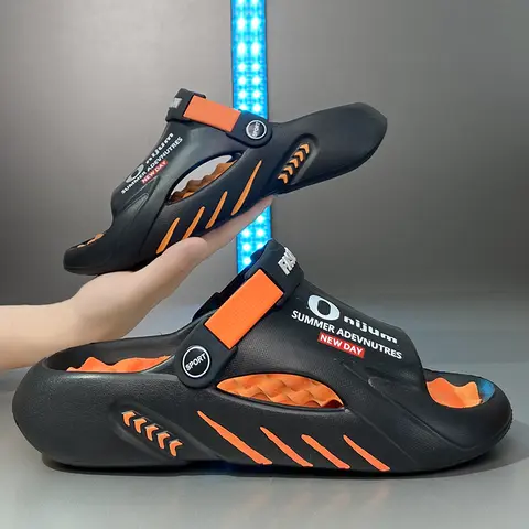 Men's Massage Slippers, Cloud Cushion, Casual Summer Sandals for Indoor & Outdoor