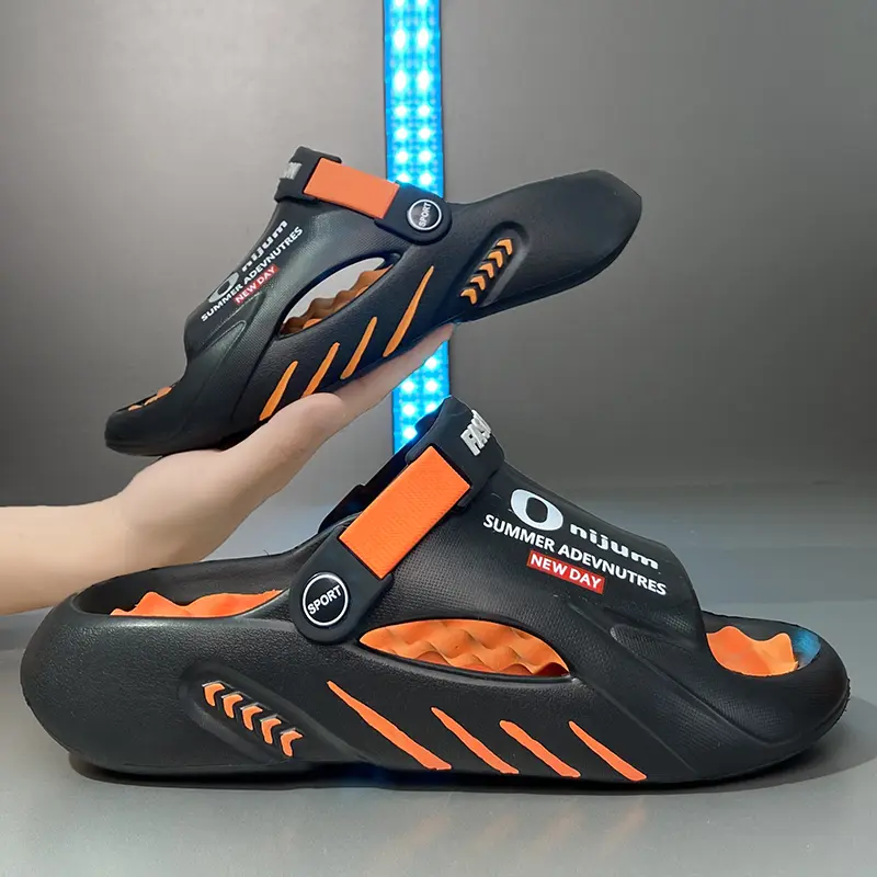 Men's Massage Slippers, Cloud Cushion, Casual Summer Sandals for Indoor & Outdoor