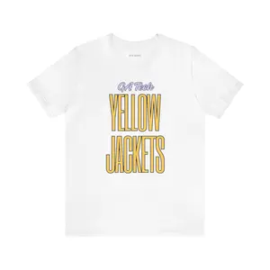 GA TECH Yellow Jackets Georgia Tech Tshirt football basketball any sport tee Unisex Jersey Short Sleeve Tee