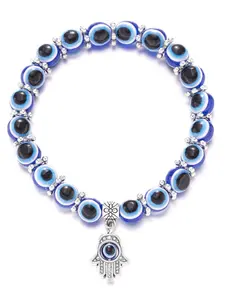 "Blue Eye Guardian Totem" Fashionable Butterfly Bracelet with Turtle Blue Eye Bead Animal Charm, Stretch Bracelet, Jewelry Bracelet, Valentine's Day Gift, Date Gift for Couples, Anniversary Gift or Birthday Gift