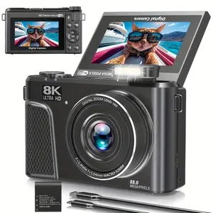 Photography novice, close your eyes and rush! VETXI 8K Uhd Digital Camera with 180 ° flip screen, 18X zoom autofocus, shooting videos/selfies with clarity to scream ✨