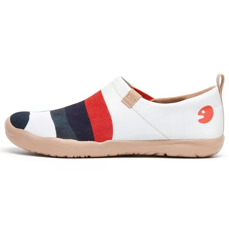 Women's Slip-On Artistic Painted Canvas Loafers - Lightweight, Round Toe, No Heel Walking Shoes for Travel & Everyday Wear, All Seasons Casual Fabric Trainers