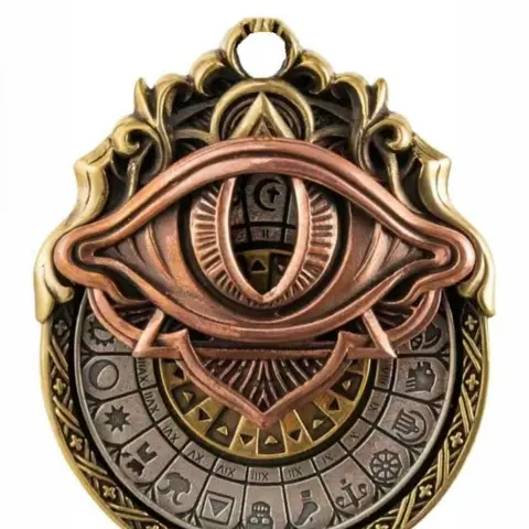 Tarot Vision Pendant - All-Seeing Eye Necklace, Tarot Card Symbol Pendant, Guide Pendant, Mystic Divination Jewelry, Witchy Jewelry, Spiritual Guidance, Fate Insights, Smooth Rotation, Versatile Accessories, Exquisite Jewelry Gift