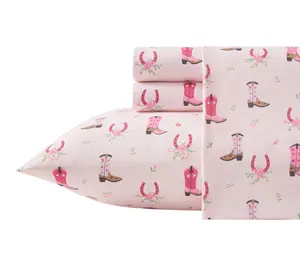 Wrangler Cowgirl Dreams Pink Microfiber Full Sheet Set