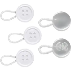 Soft Elastic Shirt  Extenders for Mens Shirts - 5 Pack  Extender for Dress Shirts - Non-Metal Button Expanders for Dress Shirts -   Tight Collars - White and Clear