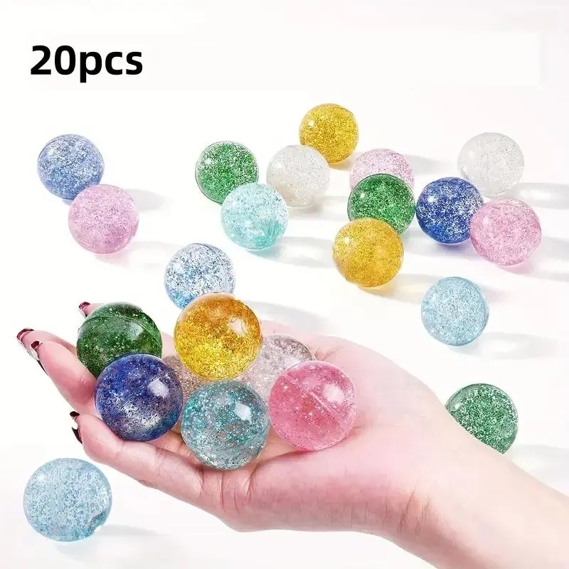 20 Colorful Sparkling Bounce Balls, Assorted Rubber Party Favors, Party Favors Assortment, Party Favor Packs, Perfect for Gifts, Prizes, and Birthday Bag Stuffers, Party Bag Fillers
