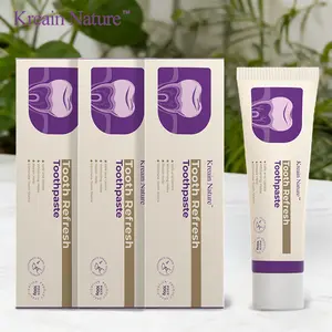 Kreain Nature Fresh Breath, 5-Pack Gentle Toothpaste: Soothes sensitivity and contains natural ingredients that help prevent cavities and gently remove stains. Suitable for both men and women.