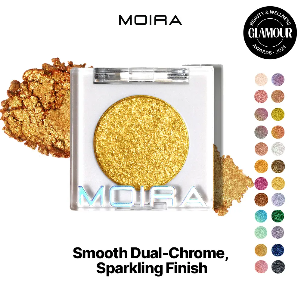 MOIRA | Chroma Light Eye Shadow (019, Keepsake) | High-Pigment Foiled Finish, Creamy Blendable Microfine Shimmer, 100% Vegan
