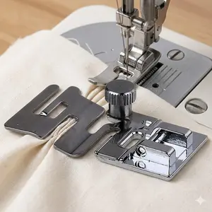 Adjustable Pressure Non-slip Presser Foot for Elastic Fabric & Lace Sewing, Sewing Supplies Crafts, Compatible with Thin Cotton to Thick Denim, DIy Craft Sewing Tool for Home Sewing Machine, 1 or 2 Pack Presser Foot Attachment