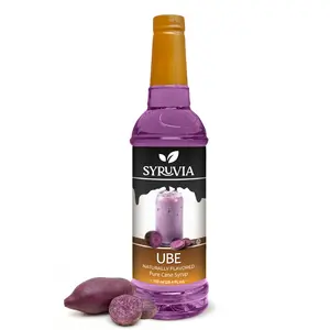 Syruvia Ube Flavored Syrup for Drinks, Cocktails, Lemonades, Iced Teas and Desserts – 25.4 fl oz