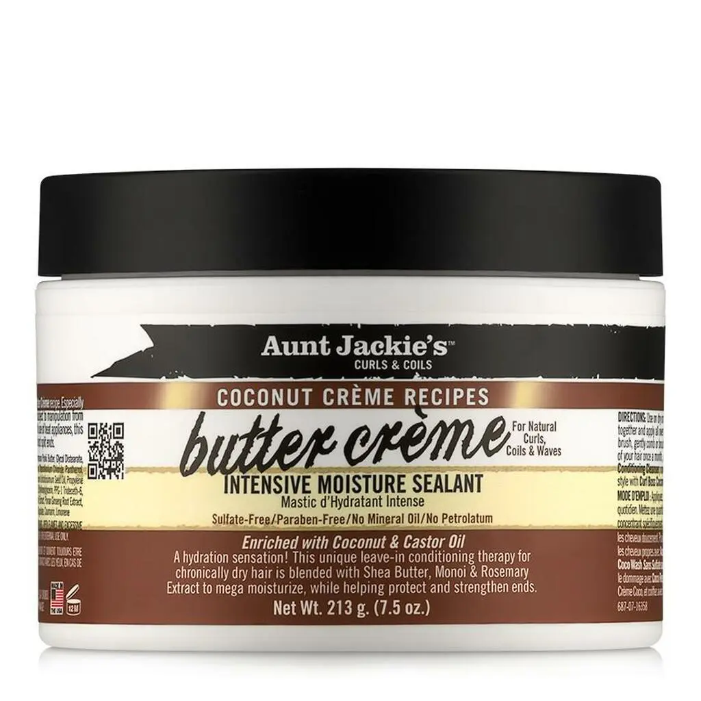 Hydrating Butter Cream for Dry, Curly 2c-4c Hair, Moisturizing Sealant with Coconut Oil & Avocado to Help Prevent Split Ends, 7.5 oz, Hydrate, Bristle, 7.5Oz, Rosemary, Shea, Ginseng, Moisturizer, Haircare, Moisture, Brush, Gel, Beauty Products, Aunt Jack