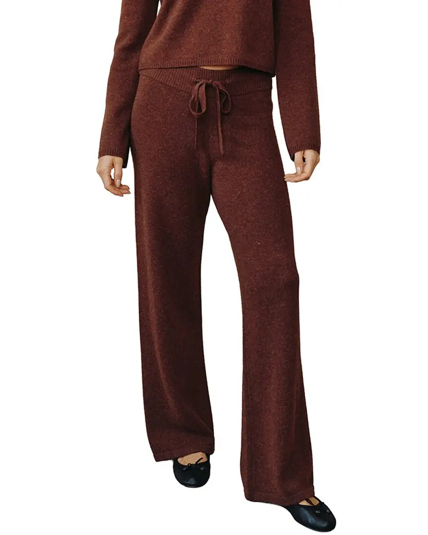 Bella Dahl Cashmere & Wool Wide Leg Sweatpant