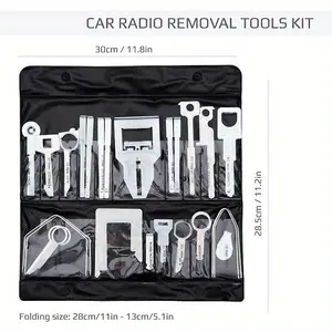 38 pieces of car radio release key set, car panel stereo disassembly kit, installation and disassembly tool | instrument panel disassembly tool, compact tool set, professional level tool, reliable toolbox,